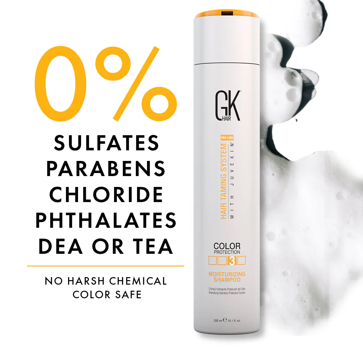 GK Hair Moisturizing Shampoo Color Protection 300ml - Image 5