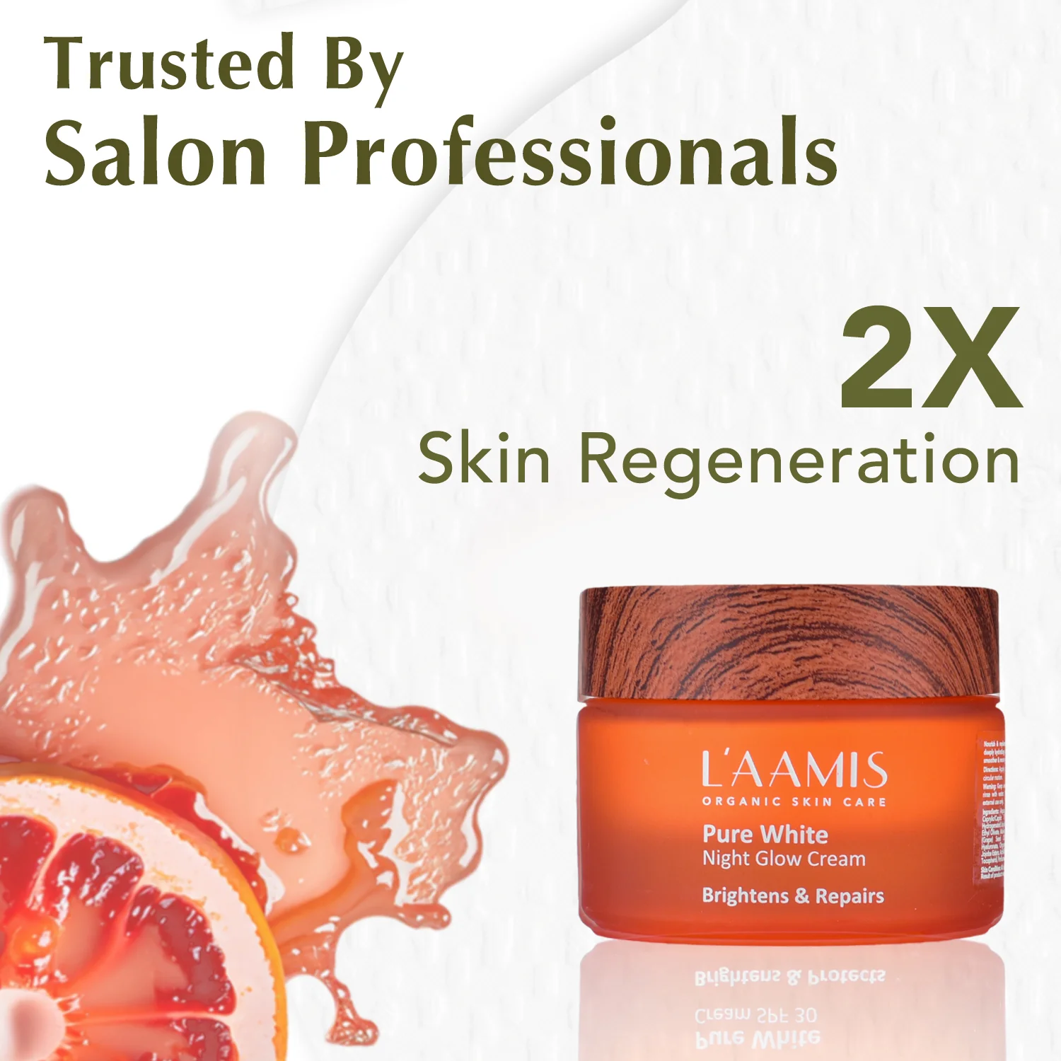 L'AAMIS Pure White Night Glow Cream | Suitable for All Skin Type | 50gm - Image 4