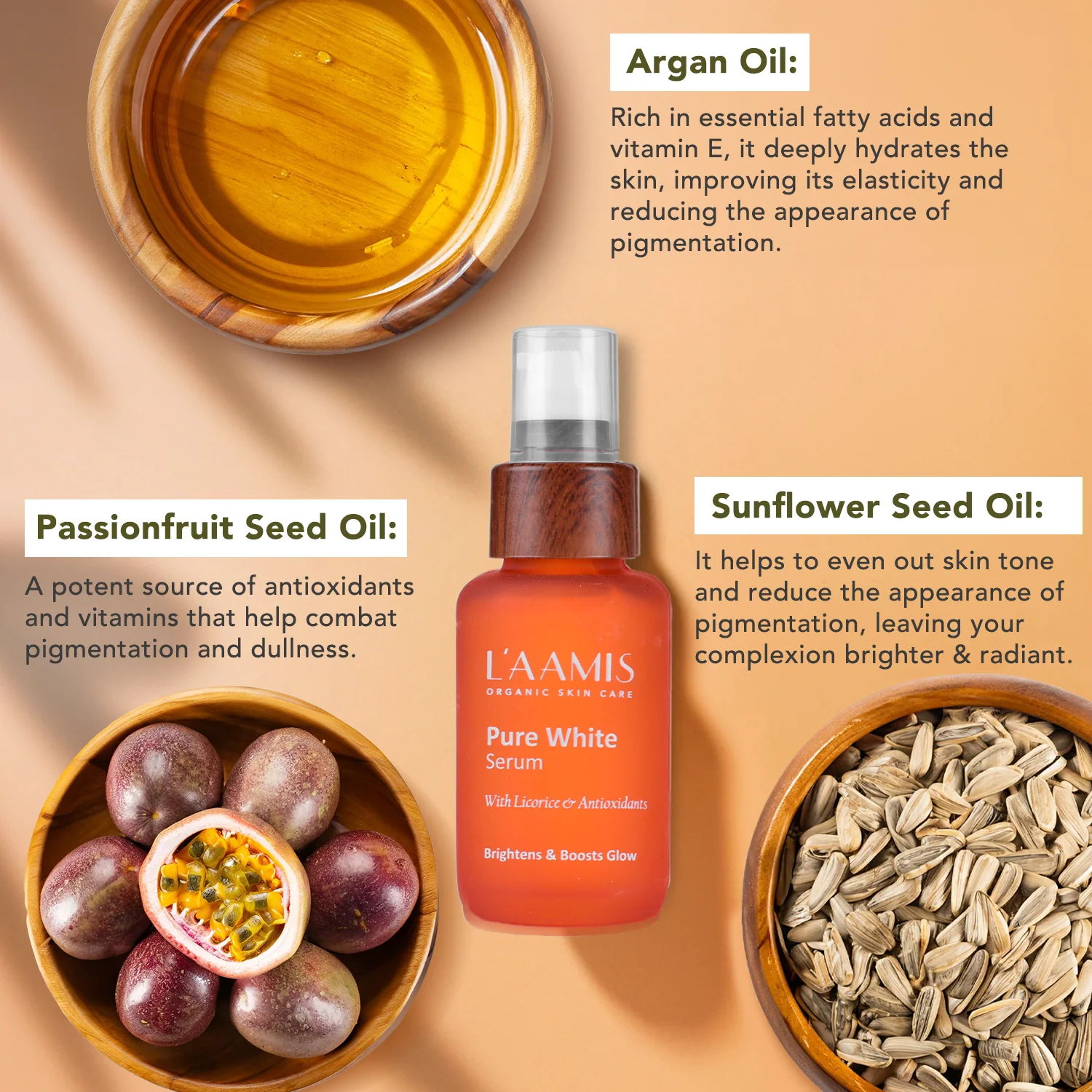 L'AAMIS Pure White Serum | Suitable For All Skin Type | 50gm - Image 3