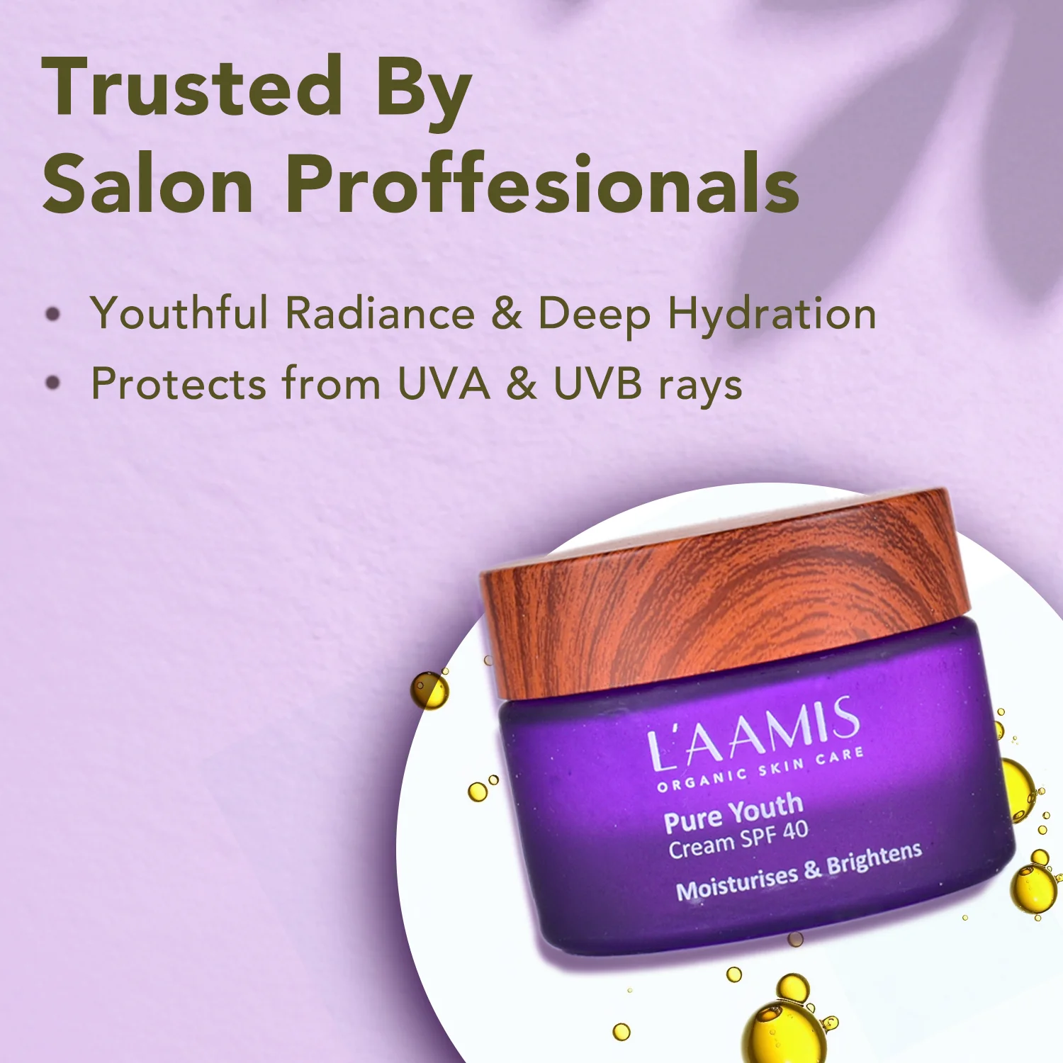 L'AAMIS Pure Youth Cream SPF 40 for Women & Men | Suitable for All Skin Type | 50gm - Image 4