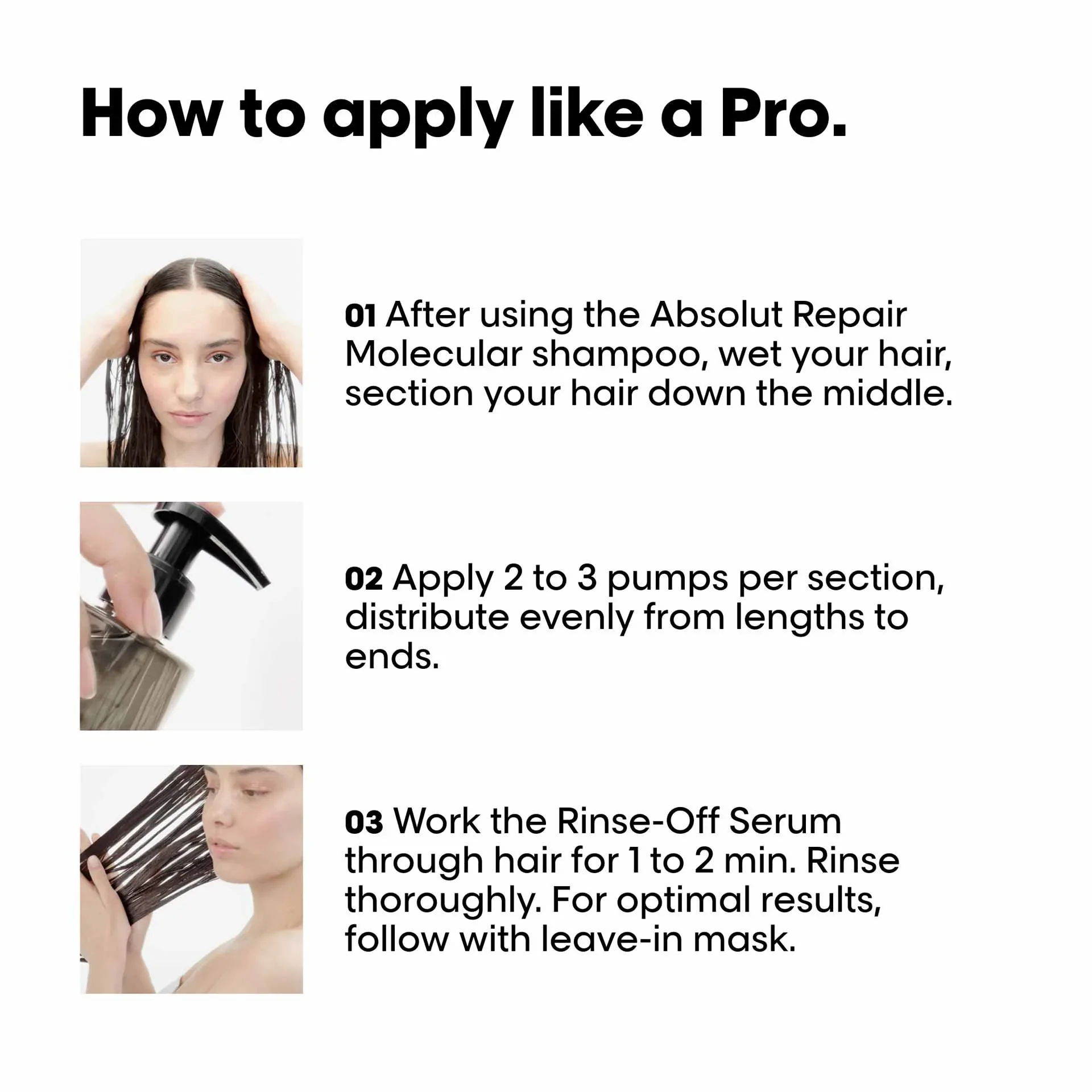 L'Oreal Professionnel Absolut Repair Molecular Deep Repair Rinse-Off Serum For Very Damaged Hair(250ml) - Image 5
