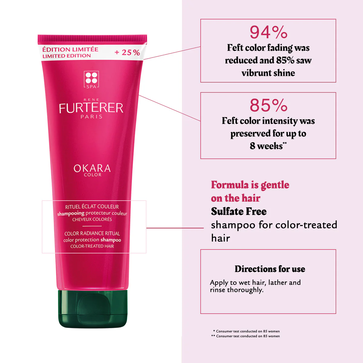 Rene Furtere|Okara Color protection Shampoo|250ml - Image 3