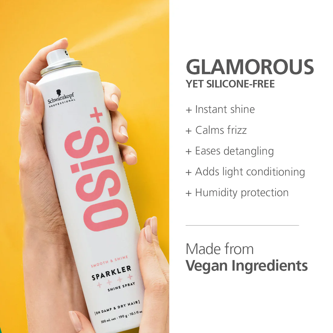 Schwarzkopf Professional OSiS+ Sparkler Hair Styling Shine Spray | 300 ml - Image 6